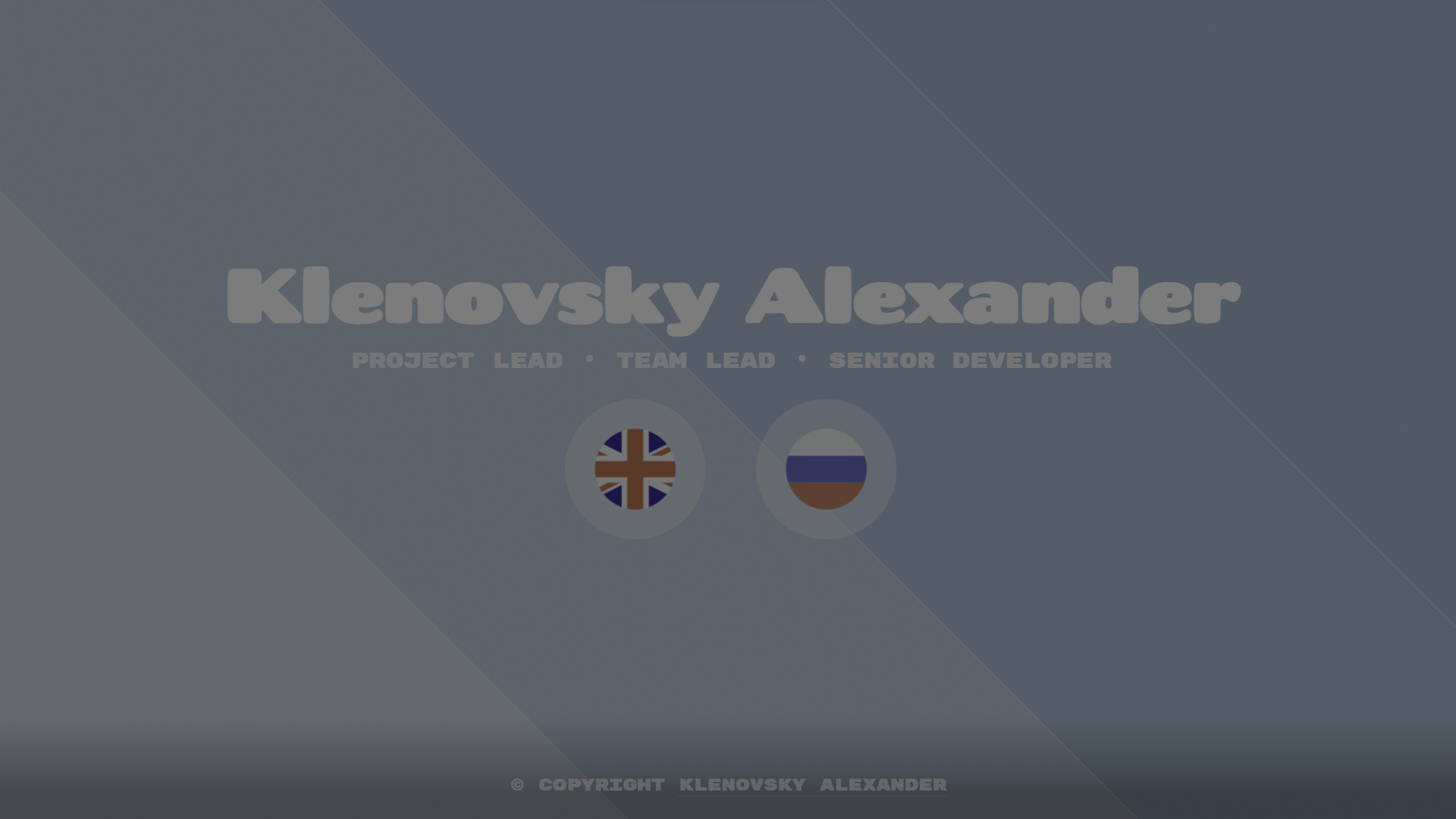 Creative Portfolio Website - klenovsky.org