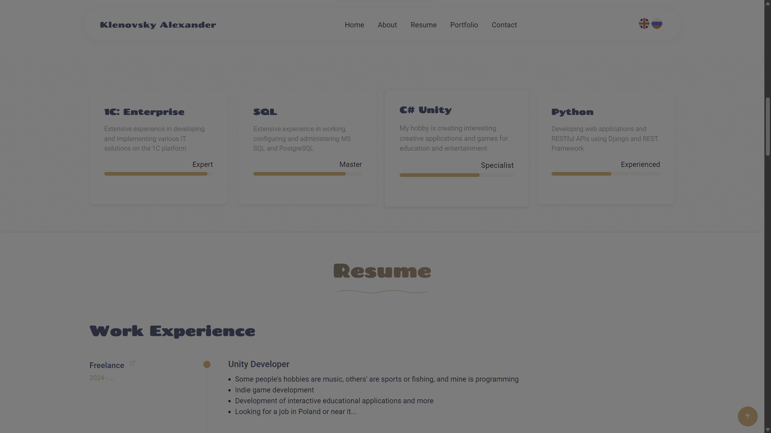 Creative Portfolio Website